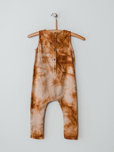 The Simple Folk Go to Playsuit, Terracotta tie-dye:
